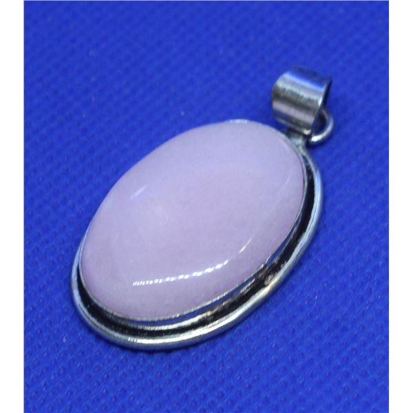 #13-NATURAL PINK ROSE QUARTZ PENDANT