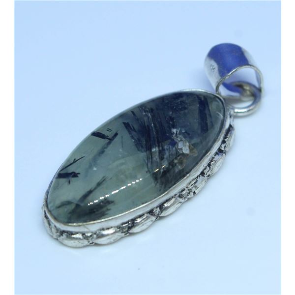 #21-NATURAL PREHNITE GEMSTONE PENDANT