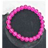 Image 1 : #2-ROSE JADE BEAD BRACELET 7.5"/ 8mm