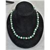 Image 1 : #3-GREEN JADE/FRESH WATER PEARL NECKLACE