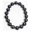 Image 1 : #273-NATURAL BLACK OBSIDAN BEAD BRACELET