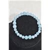 Image 1 : #346-NATURAL LARIMAR WATER PATTERN BEAD BRACELET