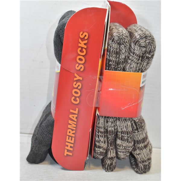 2 PACK HEAT WAVE COZY SLIPPER SOCKS LADIES