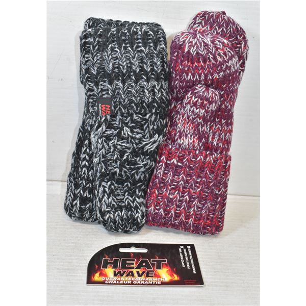 2 PACK HEAT WAVE MITTENS LADIES