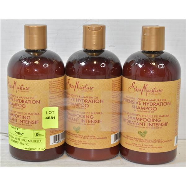 3 PACK SHEA MOISTURE MANUKA HONEY AND MAFURA OIL