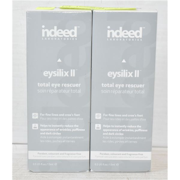 2 PACK INDEED LAB EYSILIX II TOTAL EYE RESCUER.