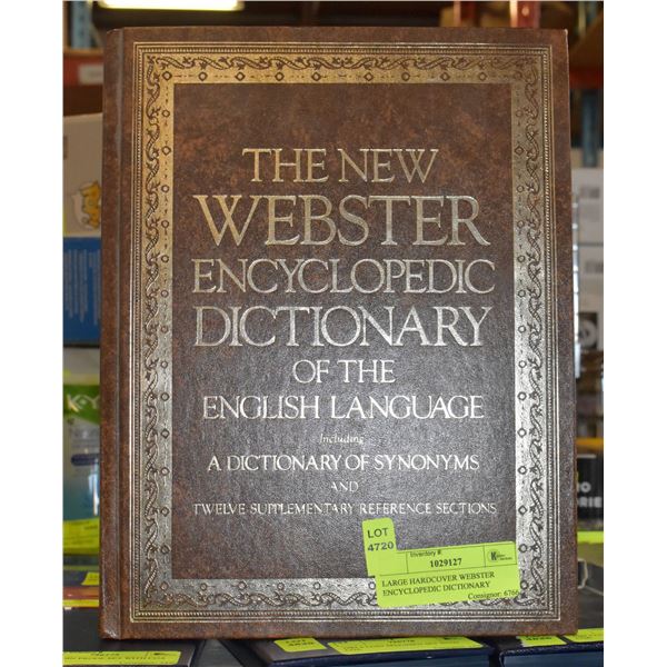 LARGE HARDCOVER WEBSTER ENCYCLOPEDIC DICTIONARY