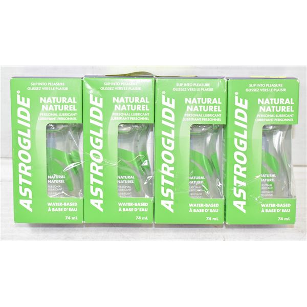 4 PACK ASTROGLIDE NATURAL WATER BASED PERSONAL