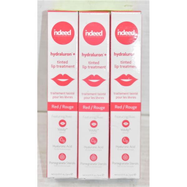 3 PACK INDEED LAB HYDRALURON TINTED LIP TREATMENT