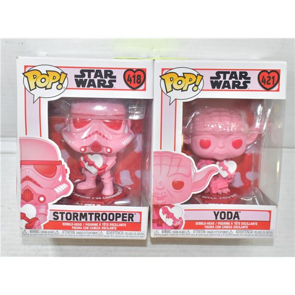 FUNKO POPS STARWARS - STORMTROOPER 418 + YODA
