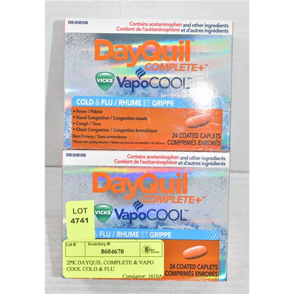 2PK DAYQUIL COMPLETE & VAPO COOL COLD & FLU 2PK DAYQUIL COMPLETE & VAPO COOL COLD & FLU