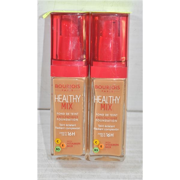 2 PK BOURJOIS HEALTHY MIX FOUNDATION #57.5 GOLDEN