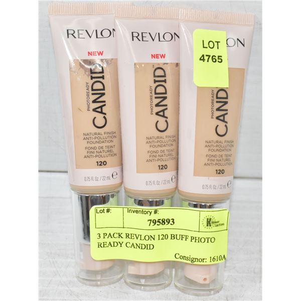 3 PACK REVLON 120 BUFF PHOTO READY CANDID
