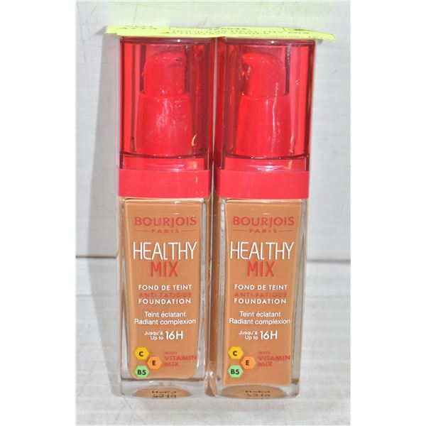 2 PACK BOURJOIS HEALTHY MIX FOUNDATION #59 AMBER