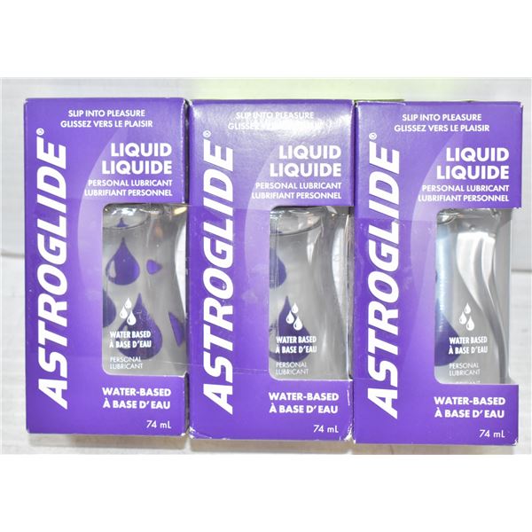 3 PACK ASTROGLIDE LIQUID WATER BASED PERSONAL