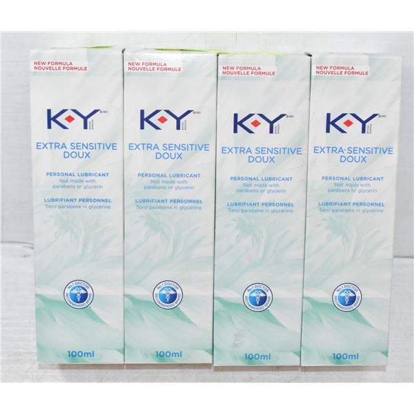 4 PK K-Y EXTRA SENSITIVE PERSONAL LUBRICANT 100ML