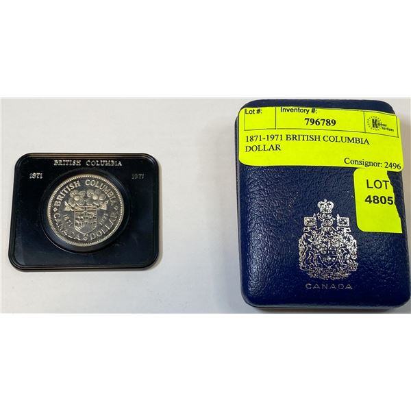 1871-1971 BRITISH COLUMBIA DOLLAR