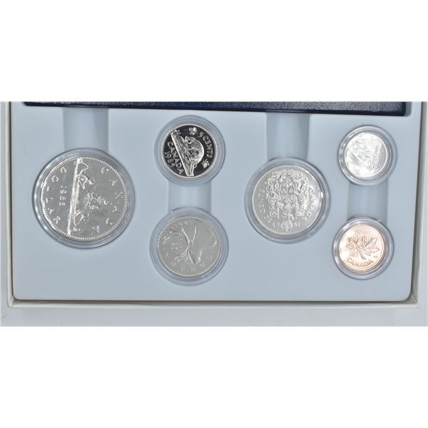 1985 6 COIN SPECIMEN SET WITH COA