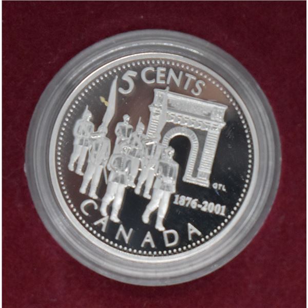 1876-2001 SILVER PROOF 5 CENTS