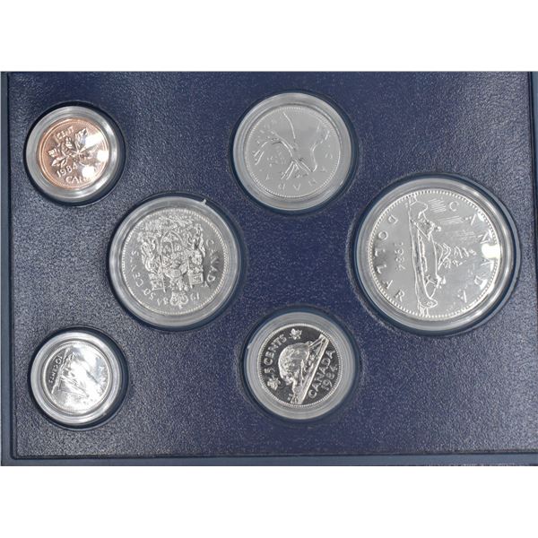 1984 6 COIN SPECIMEN SET WITH COA