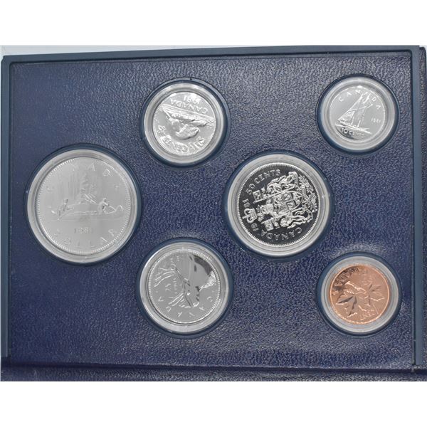 1981 6 COIN PROOF SET WITH COA