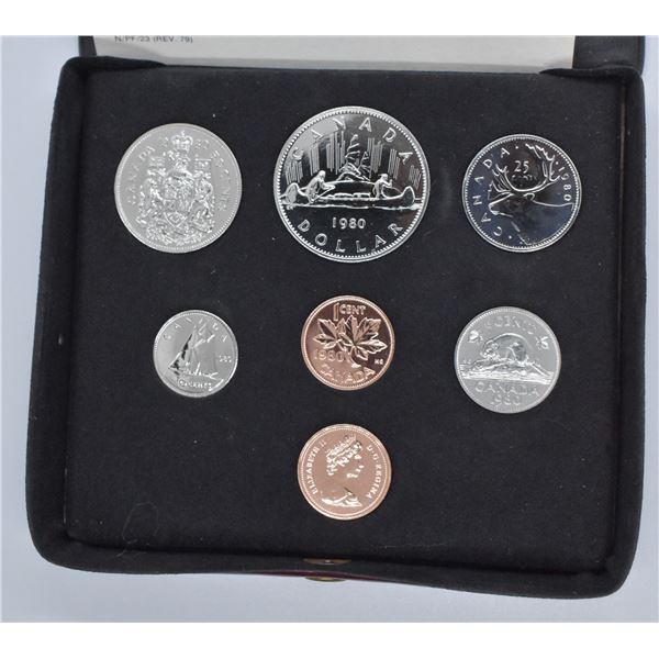 1980 UNCIRCULATED 7 COIN SET WITH COA