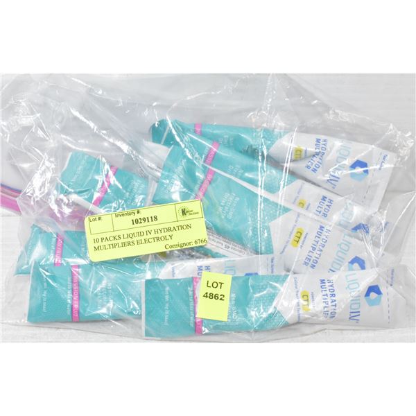 10 PACKS LIQUID IV HYDRATION MULTIPLIERS ELECTROLY