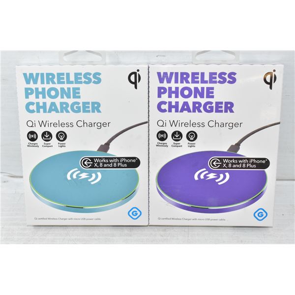 PAIR OF NEW GEMS WIRELESS QI PHONE CHARGERS