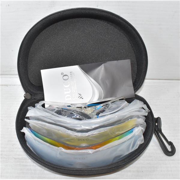 DUCO NIGHT VISION, GLARE & SUN GLASSES SET IN CASE
