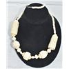 Image 1 : VINTAGE IVORY CARVED TRIBAL NECKLACE