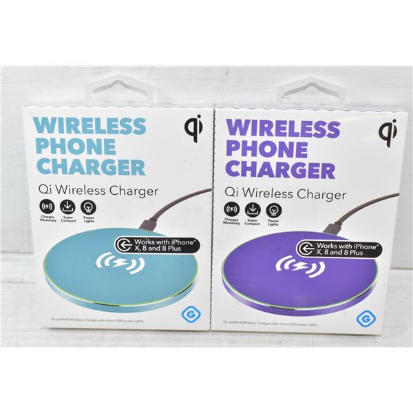 PAIR OF NEW GEMS WIRELESS QI PHONE CHARGERS