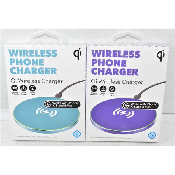 PAIR OF NEW GEMS WIRELESS QI PHONE CHARGERS