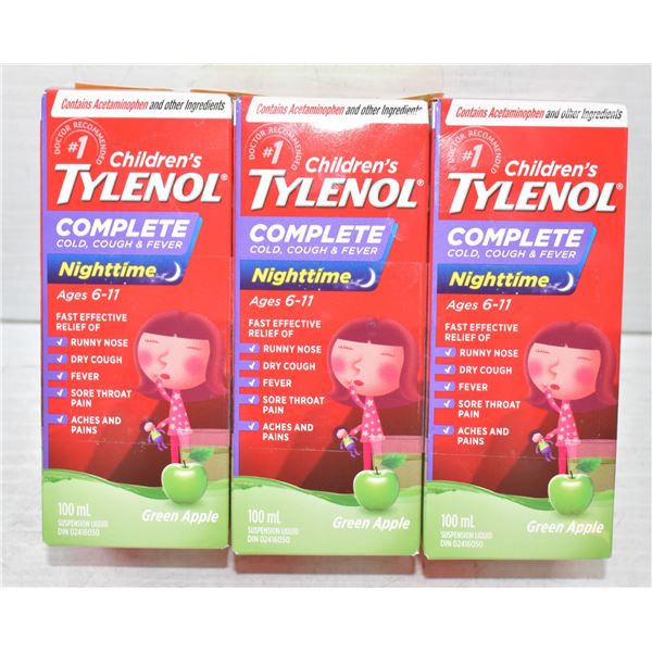 3PK CHILDRENS TYLENOL COMPLETE COLD, COUGH, FEVER