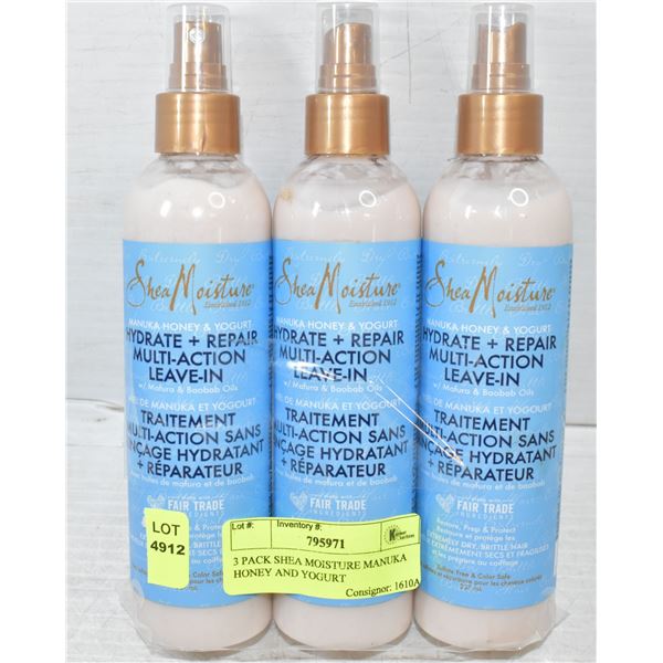 3 PACK SHEA MOISTURE MANUKA HONEY AND YOGURT
