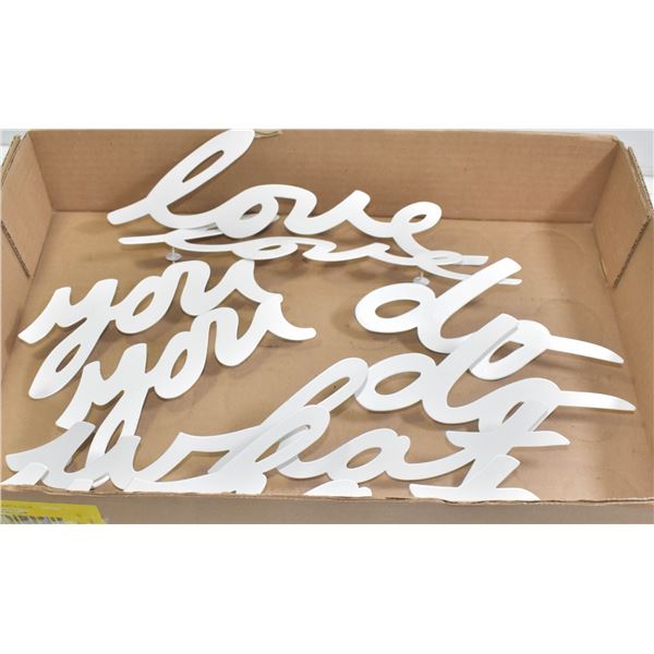 BOX OF VARIOUS METAL WORDS