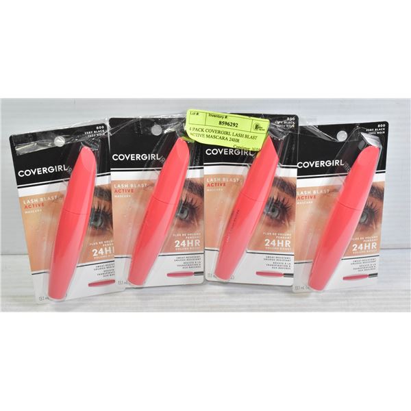 4 PACK COVERGIRL LASH BLAST ACTIVE MASCARA 24HR