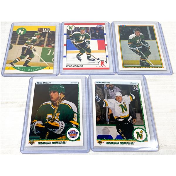 5 DIFFERENT 1990-91 MODANO ROOKIE CARDS