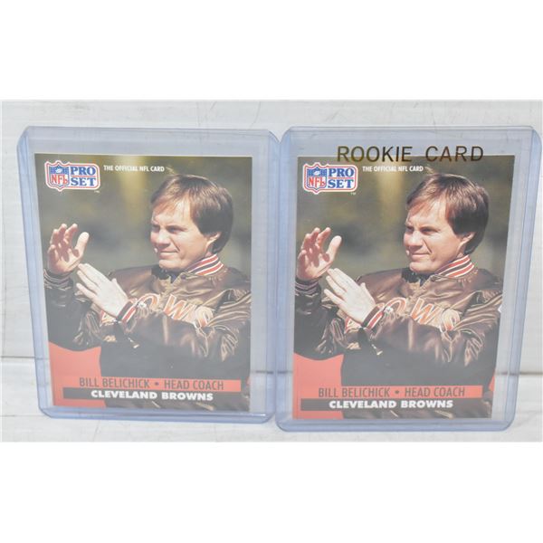2 BELICHICK ROOKIE CARDS