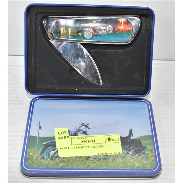 BOX OF ASSORTED KNIVES