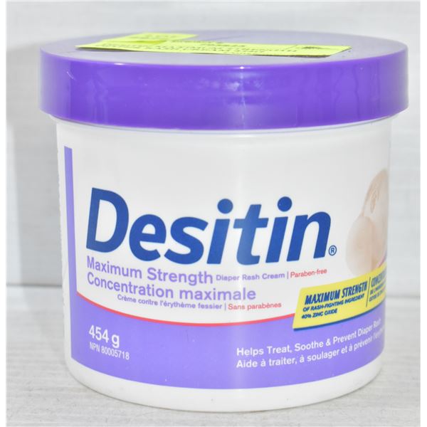 DESITIN MAXIMUM STRENGTH DIAPER RASH CREAM 454G