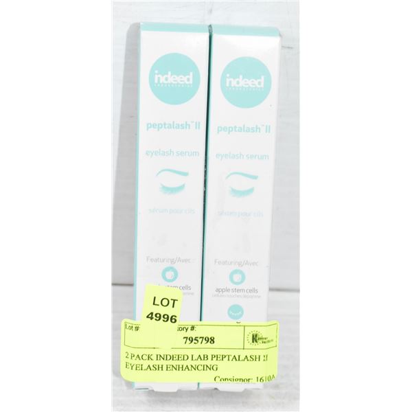2 PACK INDEED LAB PEPTALASH II EYELASH ENHANCING