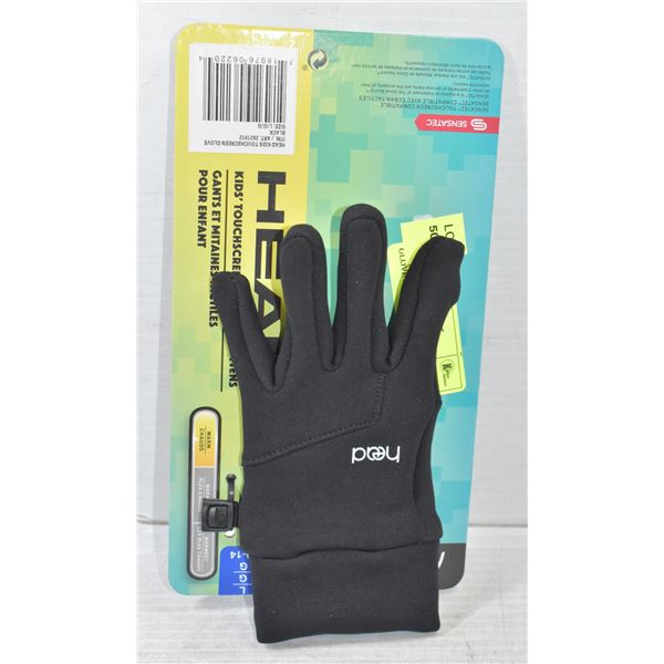 NEW HEAD KIDS TOUCHSCREEN GLOVE SIZE: L