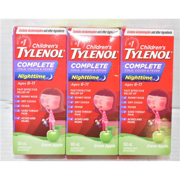 3PK CHILDRENS TYLENOL COMPLETE COLD, COUGH, FEVER