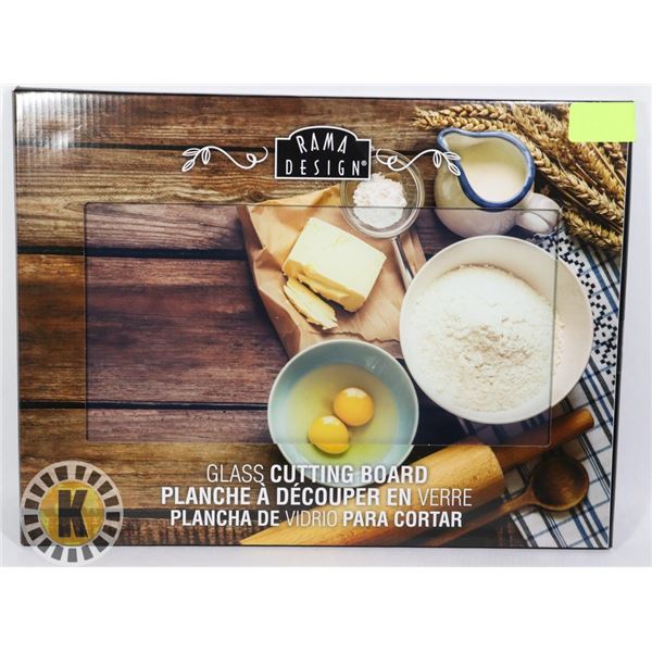 NEW GLASS CUTTING BOARD BAKING THEME