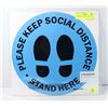 Image 1 : 10 SOCIAL DISTANCING FLOOR DECALS - NEW