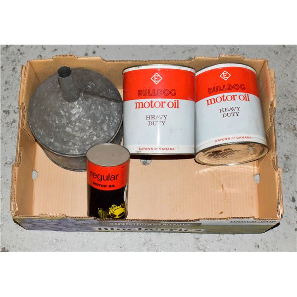 LOT OF ASSORTED VINTAGE OIL CANS