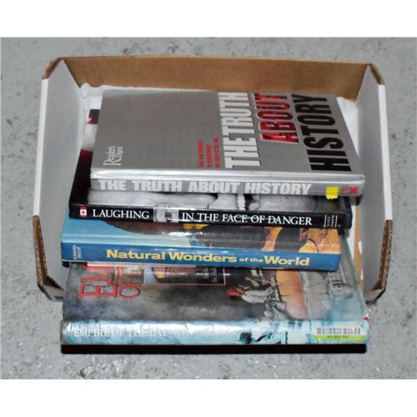 FIVE NON FICTION HARDCOVER BOOKS