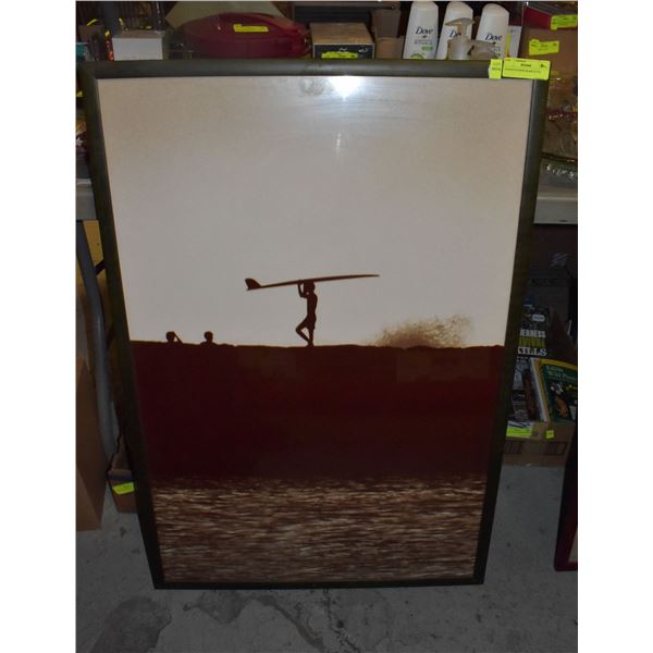 FRAMED SANTA MONICA LIFE QUARD HQ PRINT