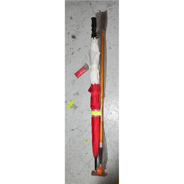 GOLF BALL RETRIEVER WITH SUN UMBRELLA