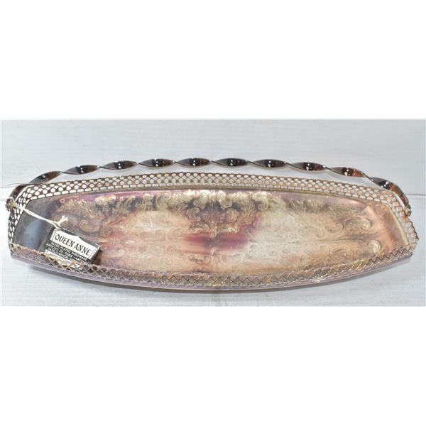 QUEEN ANNE SILVER PLATED SERVING BASKET